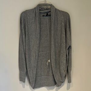 WHBM Women’s Small Marbled Silver/Gray Open Front Cardigan Sweater, EUC